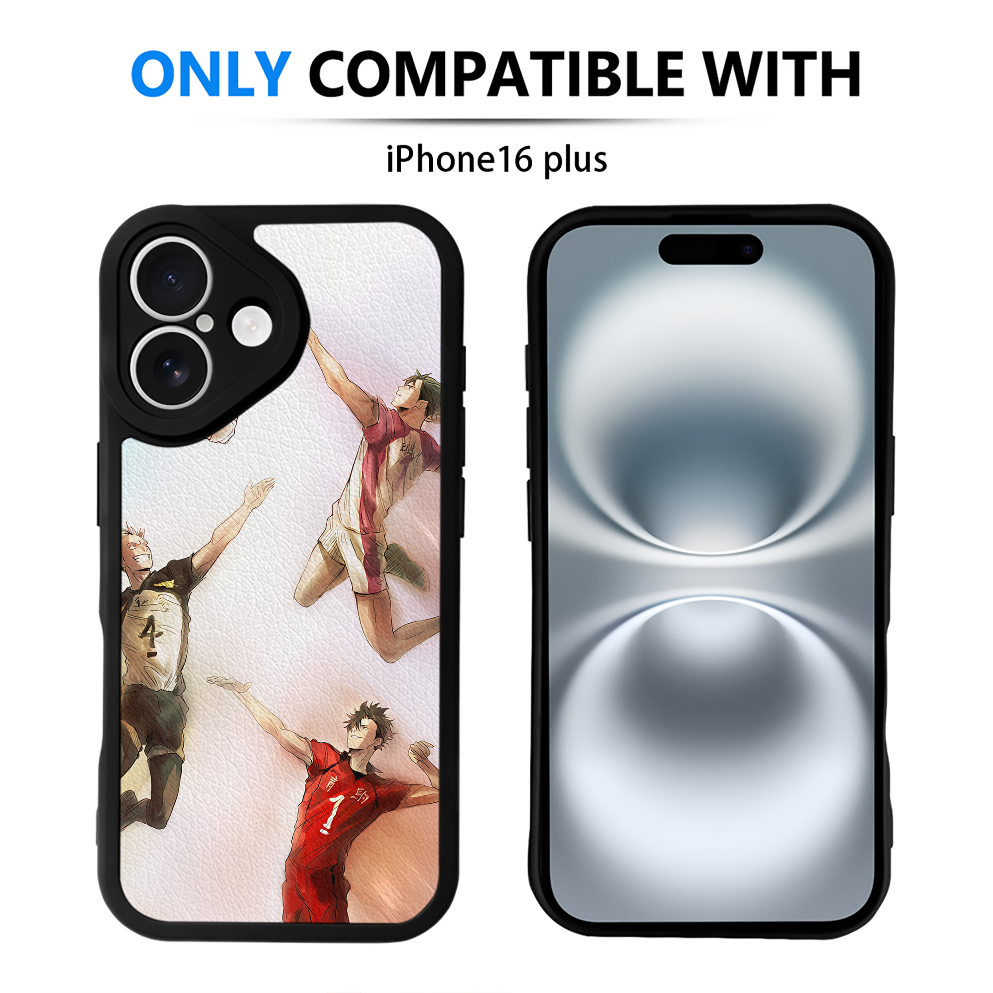 （画像用） ハイキュー!! Haikyu!! 【iPhone 16シリーズ対応】シリコンスマホケース（レザー調） 材質：シリコン